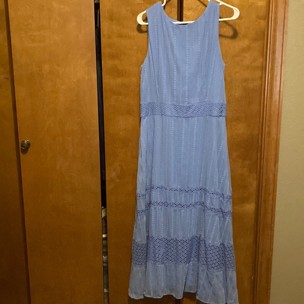 Taylor peasant blue dress